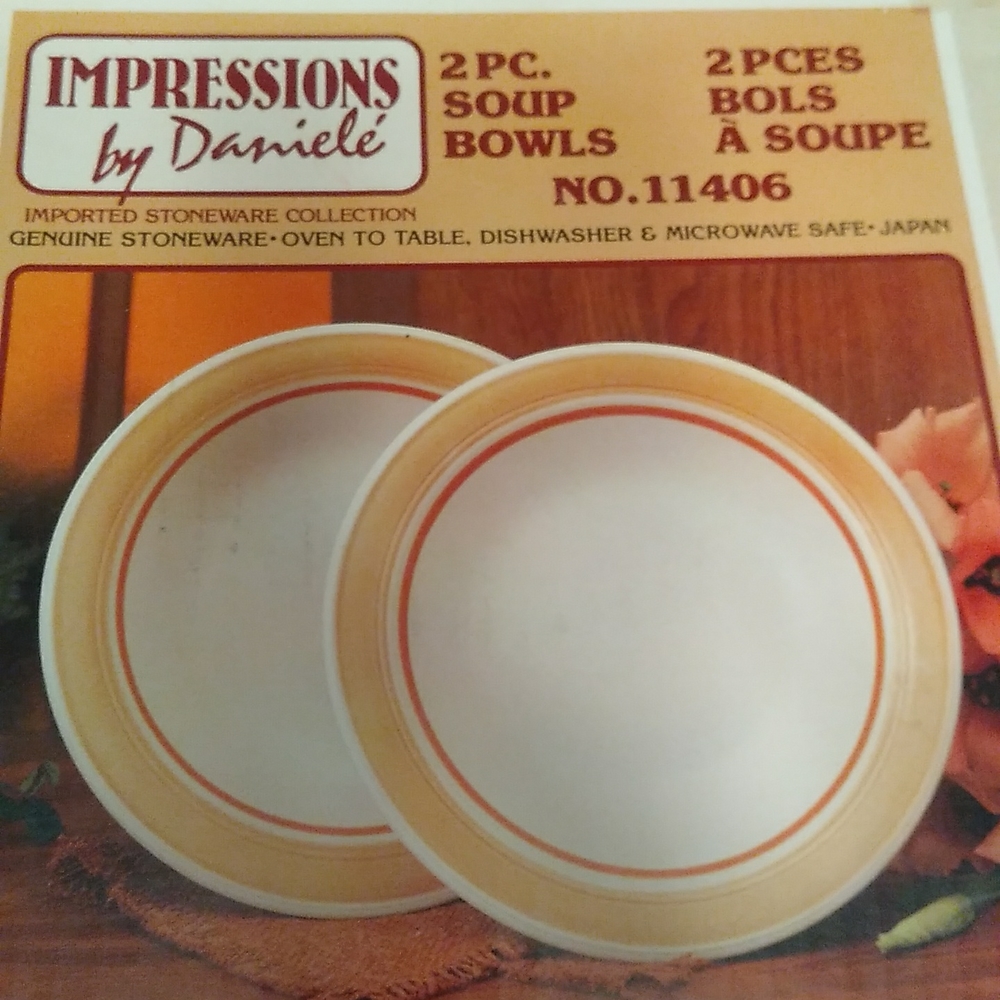 Stoneware soup bowls